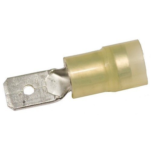 Morris Products 11958 Nylon Insulated Double Crimp Male Disconnects - 12-10 Wire, .032x.250 Tab